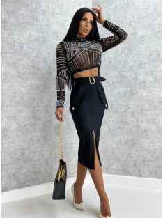 Fekete bandage alakformáló szoknya